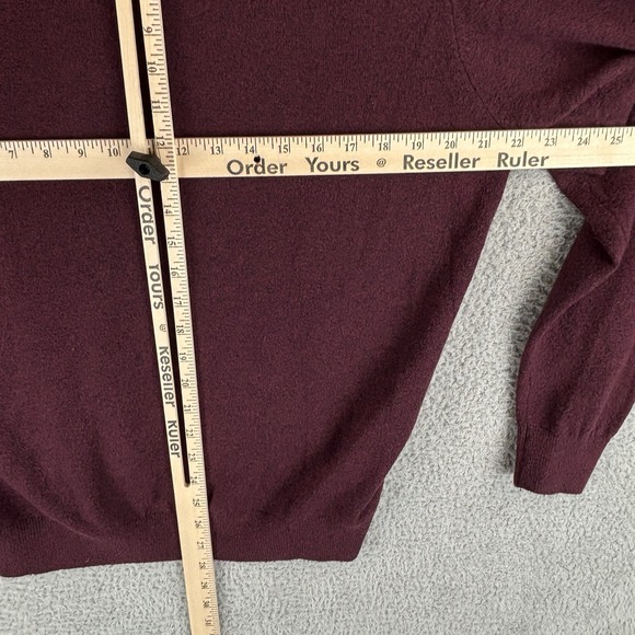 Faherty Sweater Mens 2XL Burgundy 1/4 Zip Preppy Soft Cotton - Picture 7 of 8